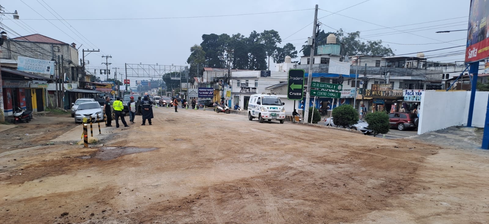 Habilitan paso en el km 56 de la ruta Interamericana a 16 días de hundimiento