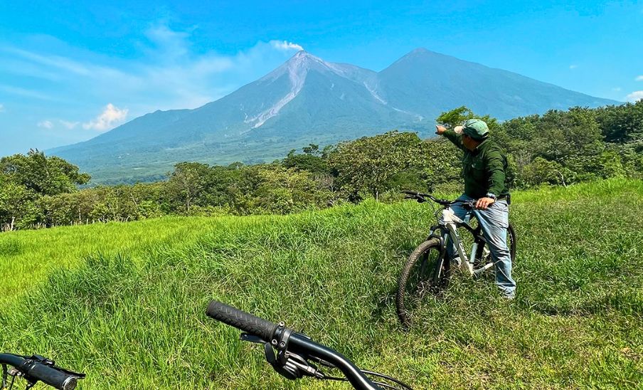 Bike Trail de Finca San Cayetano, lugar para montar bicicleta con vista a los volcanes