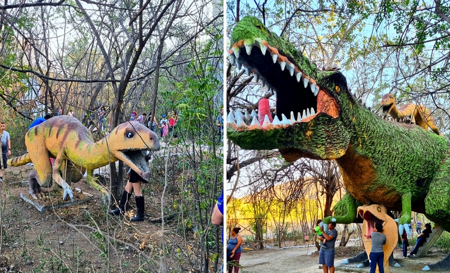 Casa Cultural Waldemar Aldana, parque con dinosaurios en Guastatoya